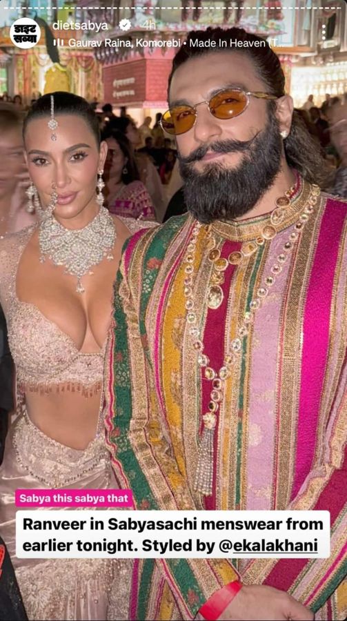 Kim Kardashian and Ranveer Singh
