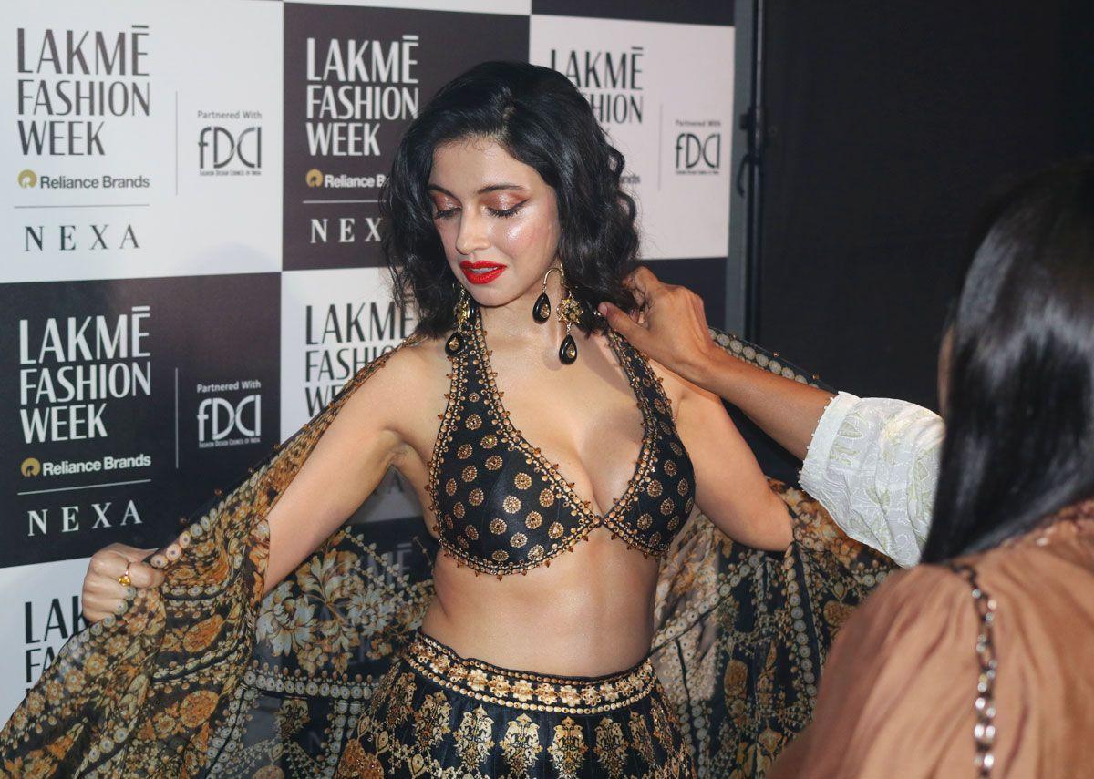 Backstage at Rajdeep Ranawat's show at Lakme Fashion Week in Mumbai