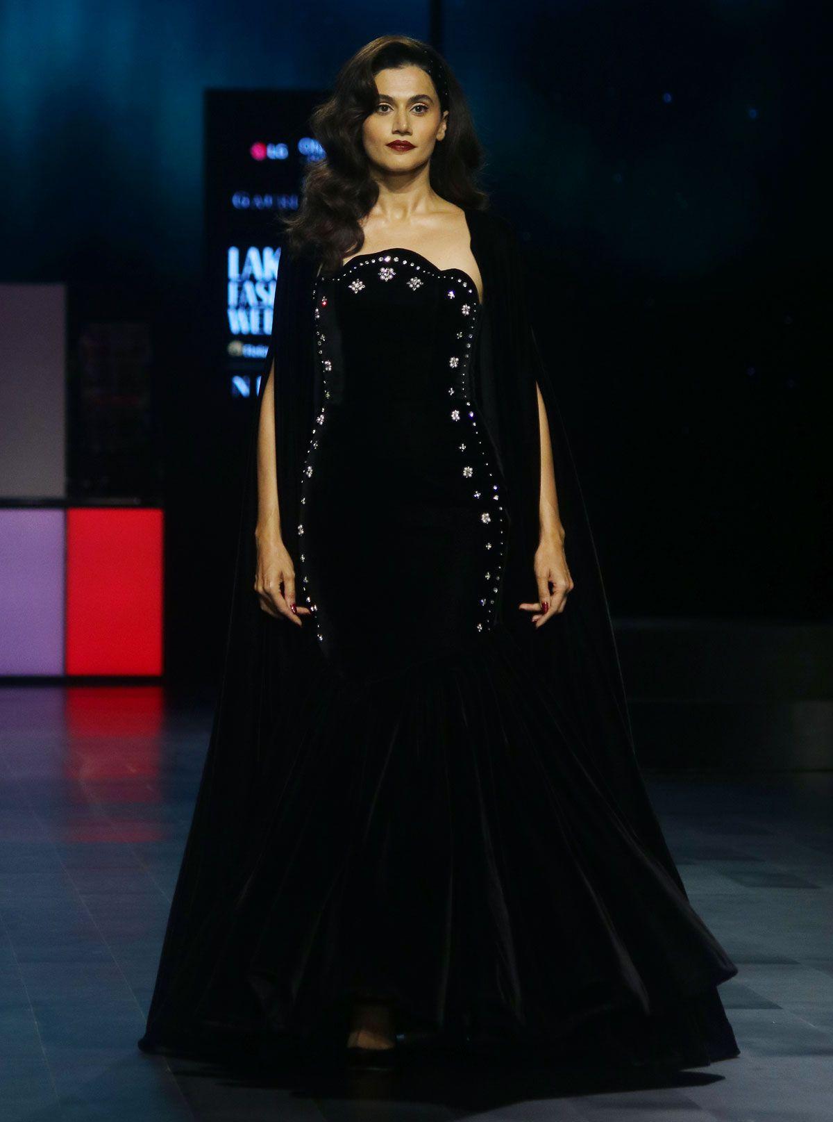 Taapsee Pannu is showstopper for Gauri and Nainika at Lakme Fashion Week 2024 in Mumbai