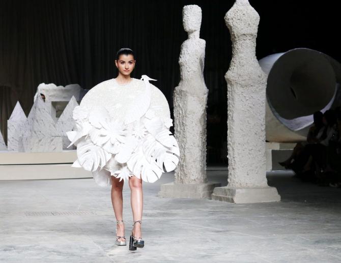 Ananya Pandey walks for Rahul Mishra at Lakme Fashion Week 2024 grand finale