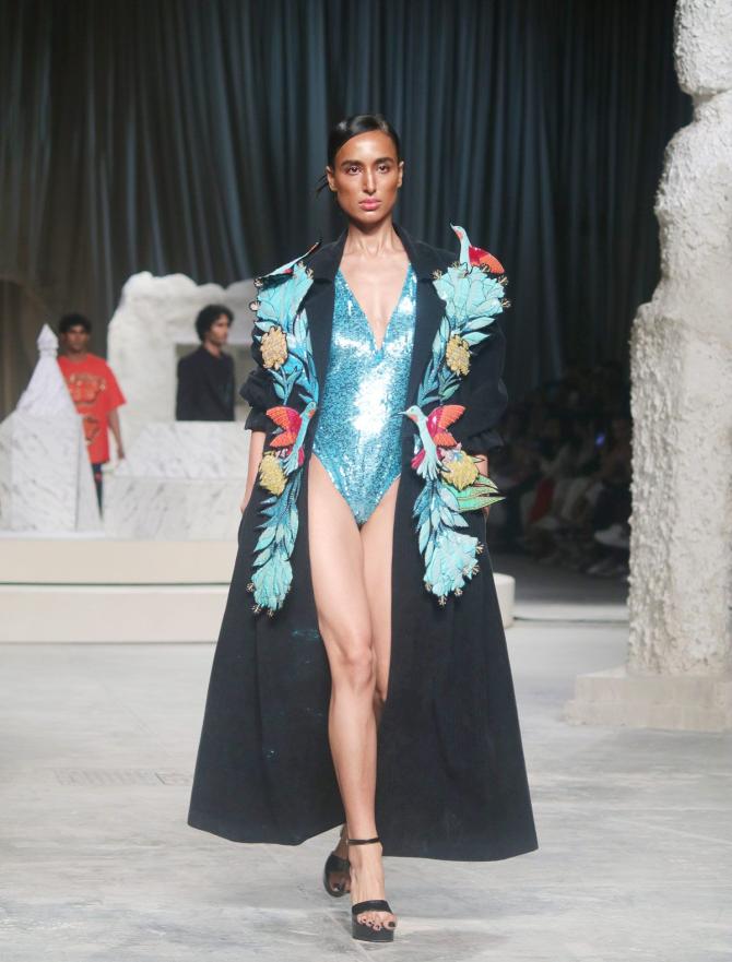 Ananya Pandey walks for Rahul Mishra at Lakme Fashion Week 2024 grand finale