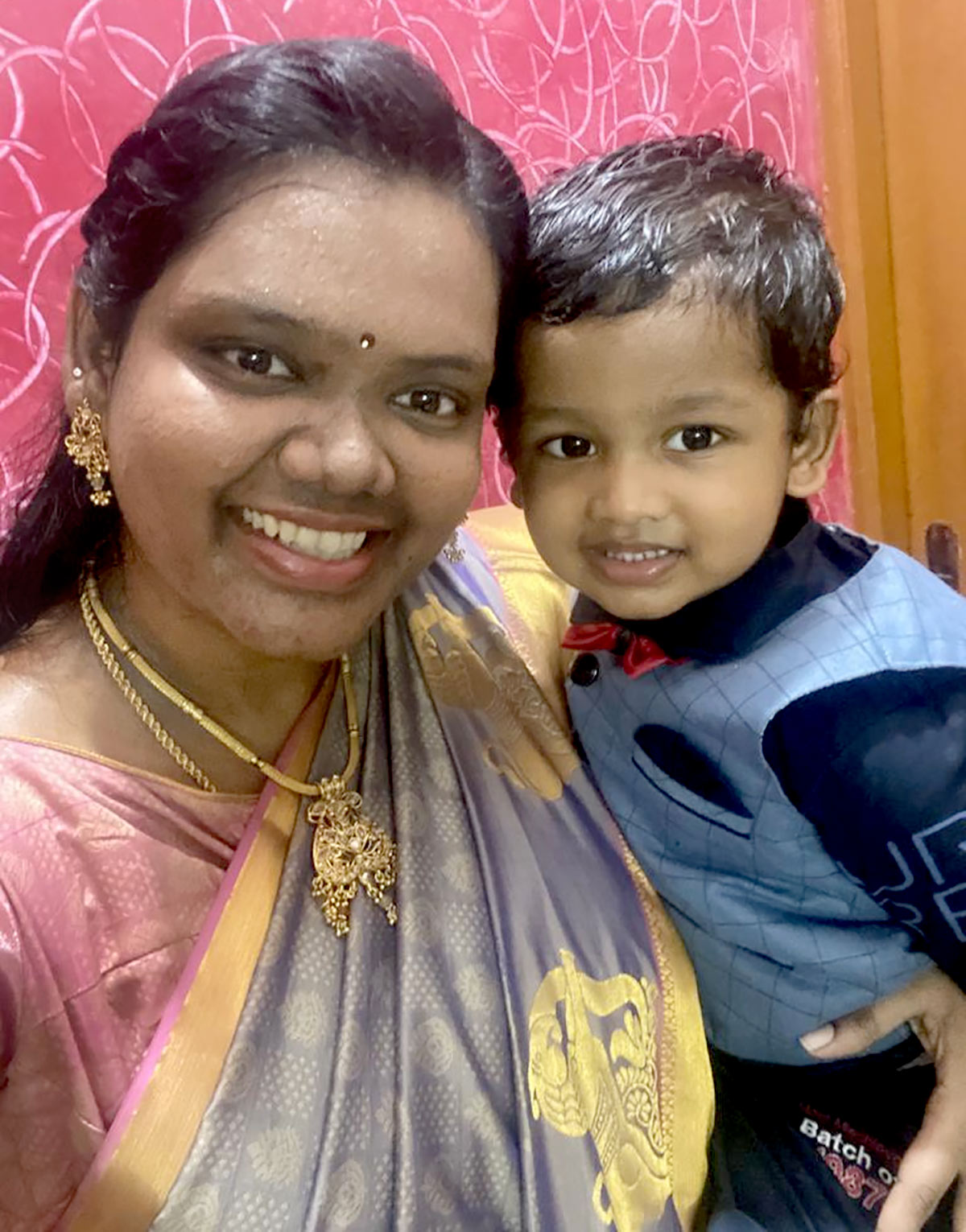 Sarvik with his mom, Pooja