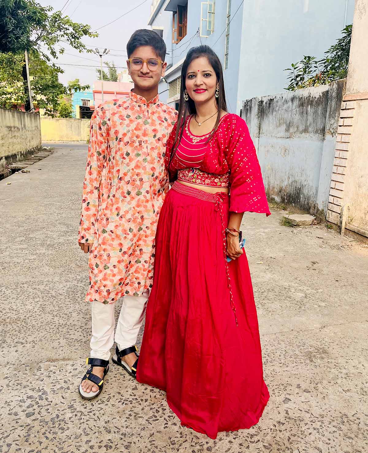 Aayan Agarwalla with his mother, Puja
