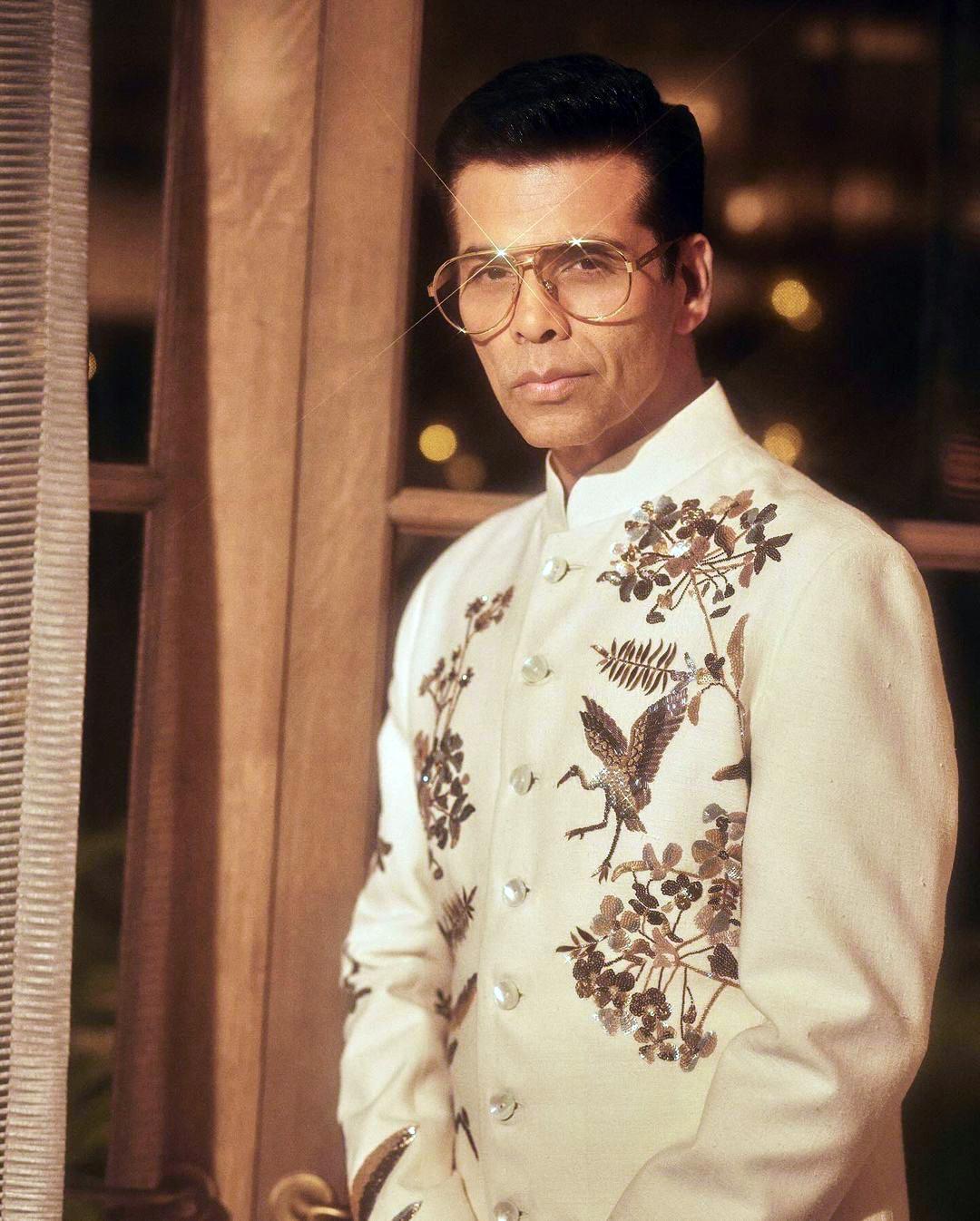 Karan Johar in a Rohit Bal creation