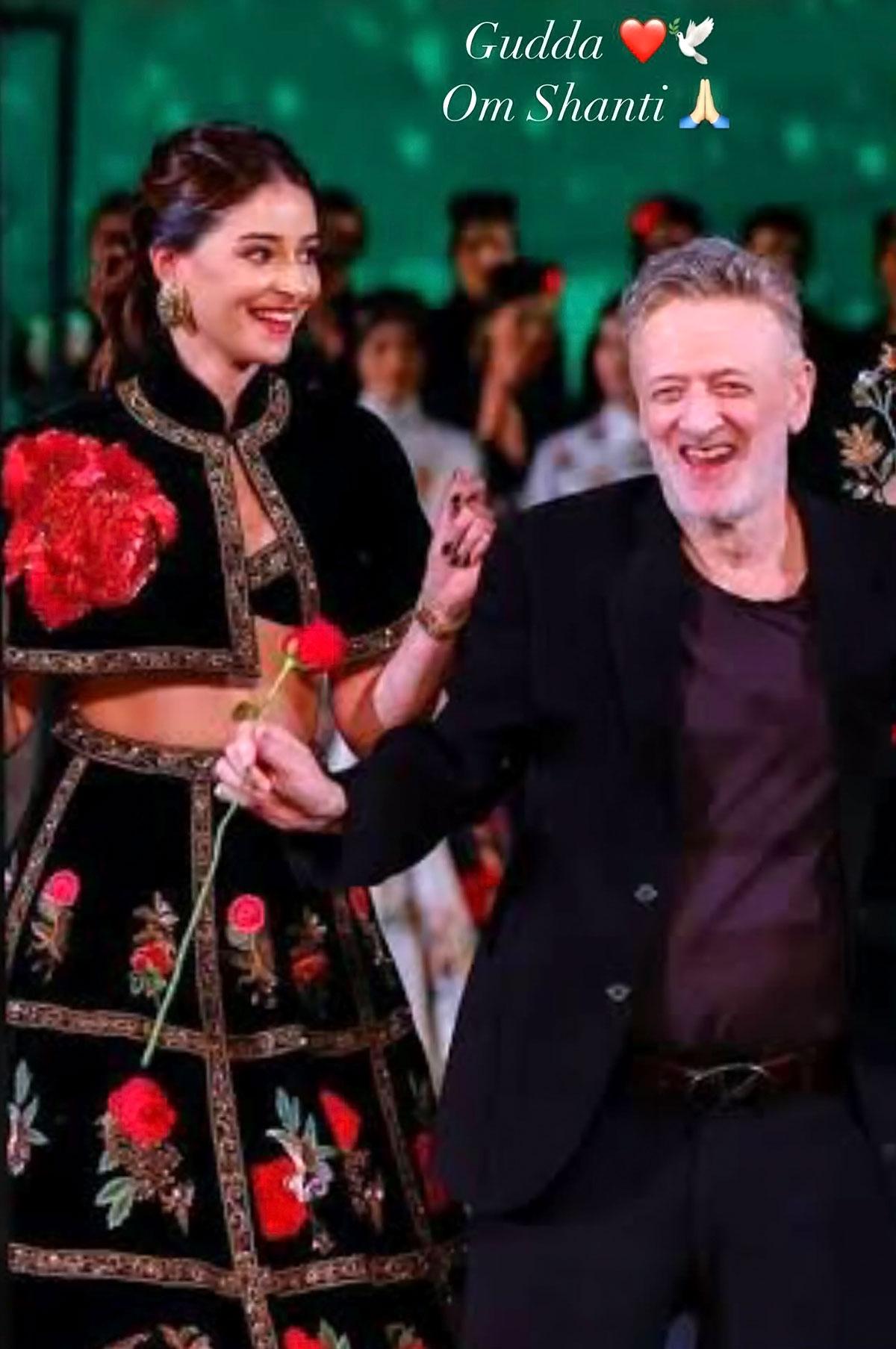 Ananya Panday who walked for Rohit Bal's show Kaynaat at FDCI Lakme Fashion Week 2024 in Delhiremembers the designer.