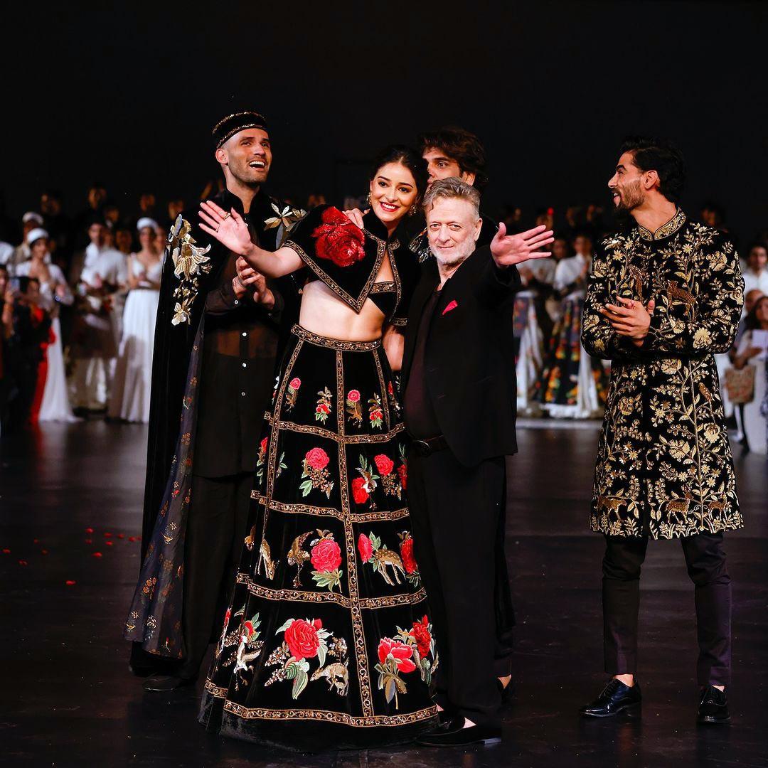 Rohit Bal with Ananya Panday