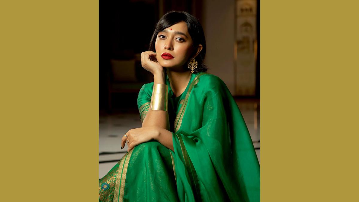 Sayani Gupta in green lehenga.