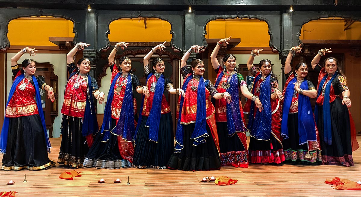 Dancing the Garba to celebrate Navratri