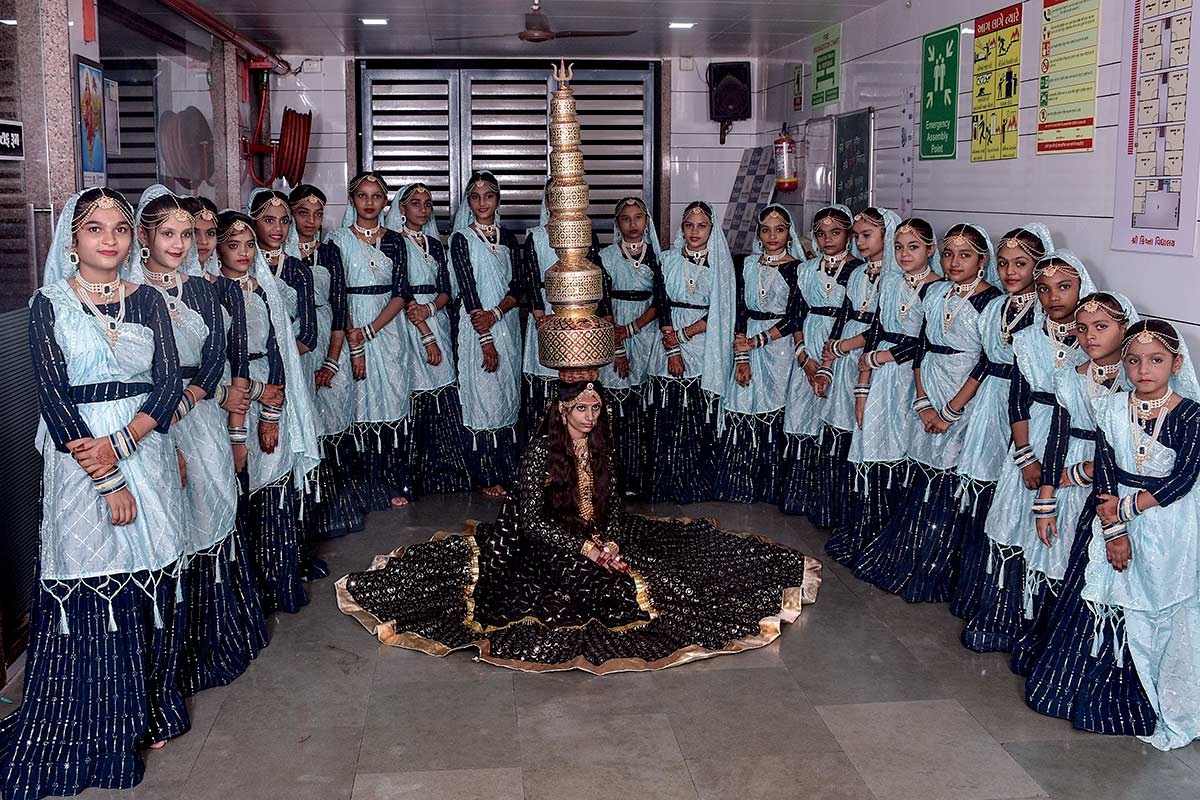 Dancing Garba during Navratri