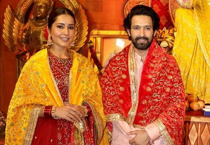 Vikrant Massey, Raashii Khanna join Navratri celebrations