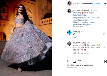 Navratri: Jacqueliene Fernandez in grey