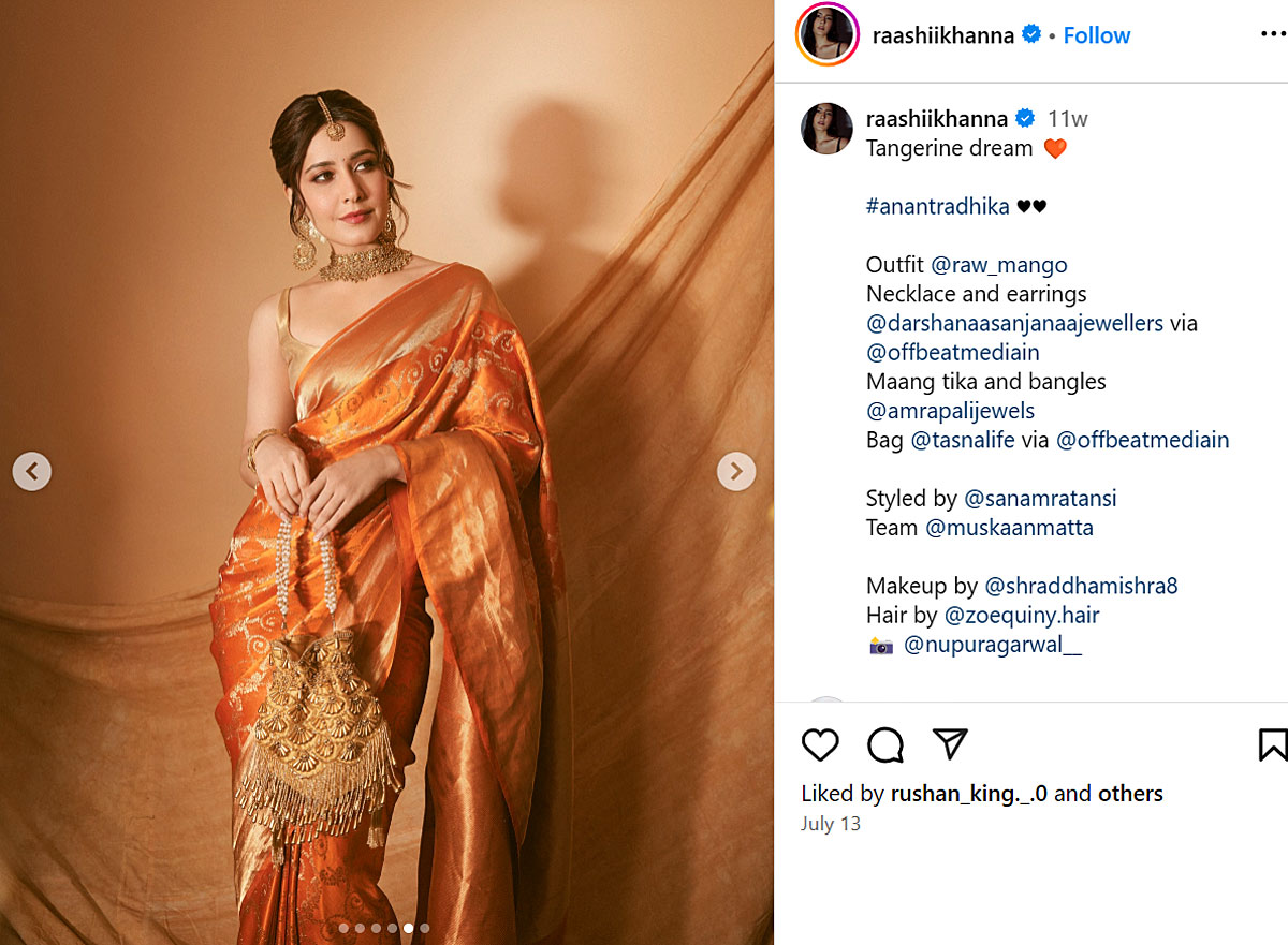 Navratri: Raashii Khanna in orange