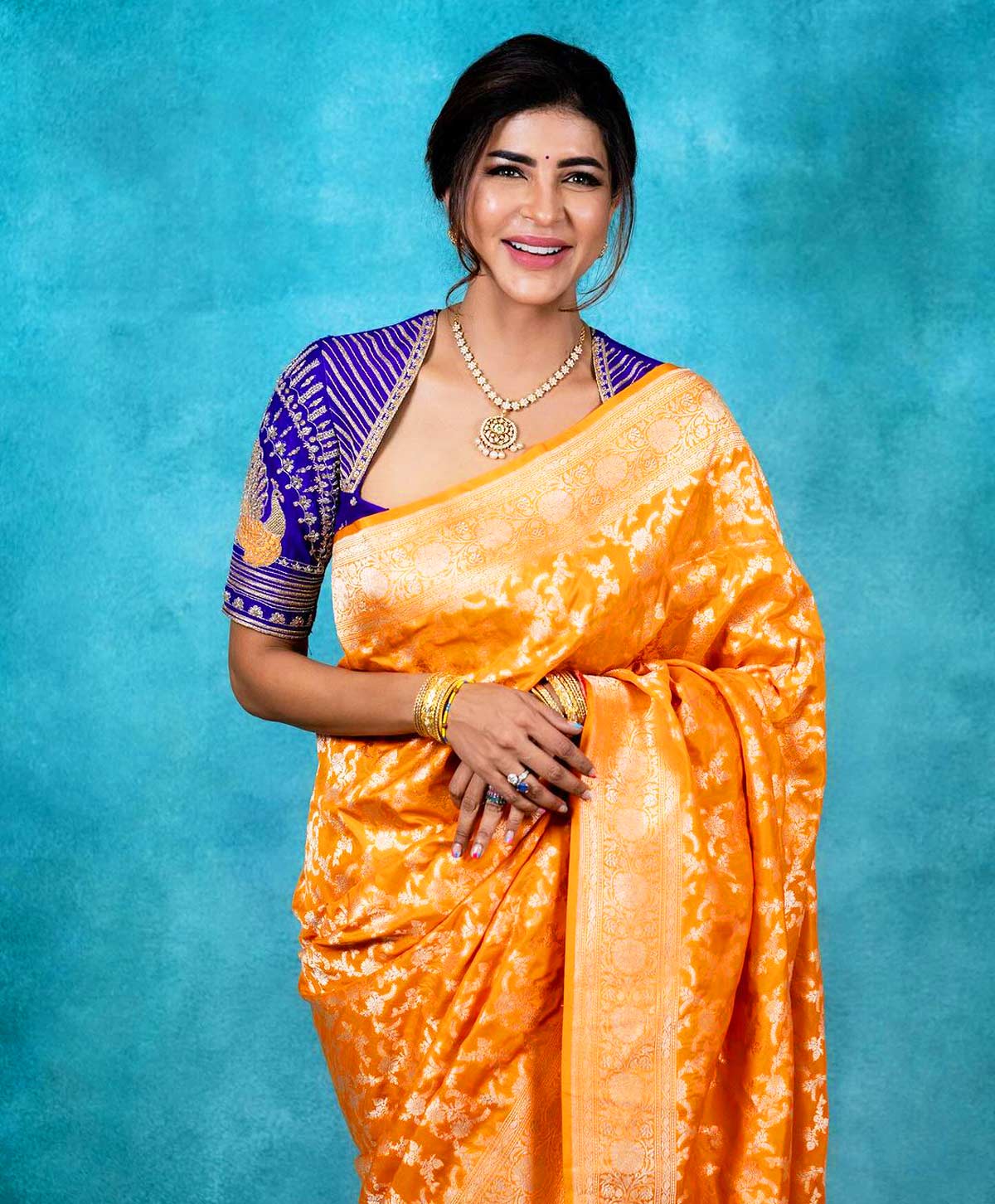 Navratri: Manchu Lakshmi Prasanna in orange