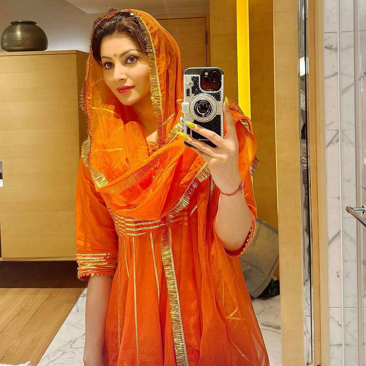 Navratri: Urvashi Rautela in orange