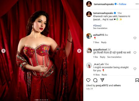 Navratri: Tamannah Bhatia in red