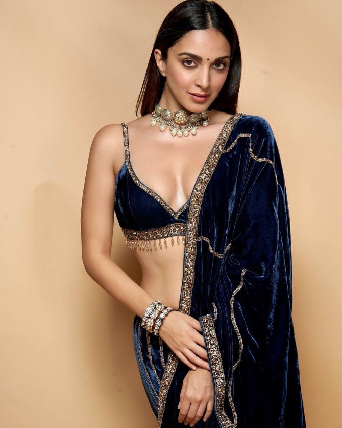 Navratri, Day 7: Kiara Advani in royal blue