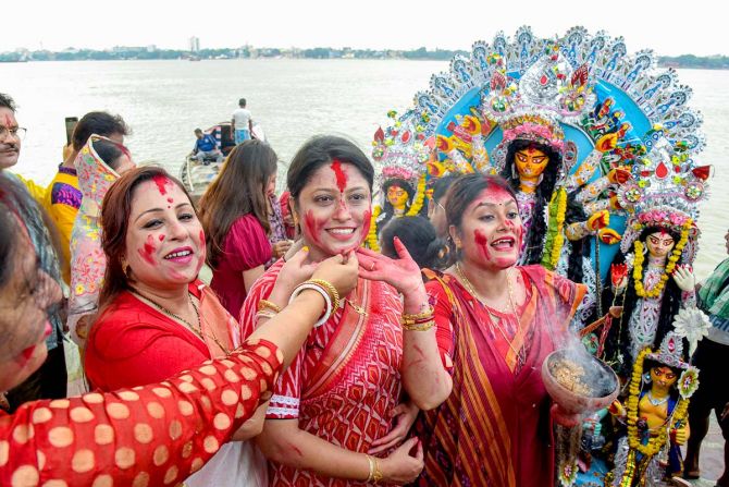 Sindoor Khela in Kolkata