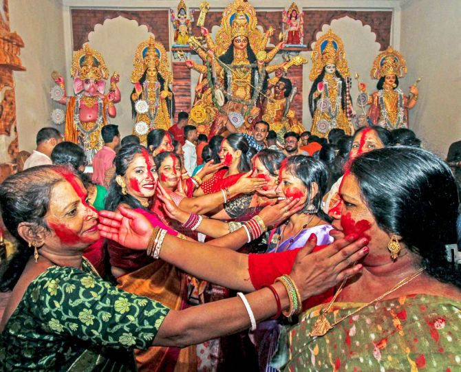 Sindoor Khela in Birbhum