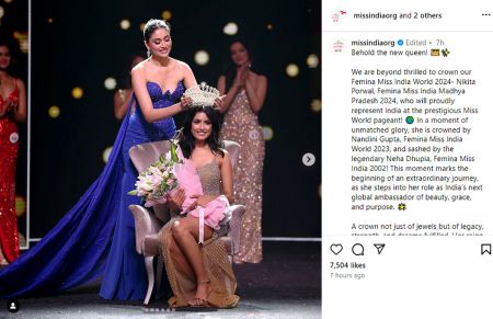 Nikita Porwal is Femina Miss India World 2024