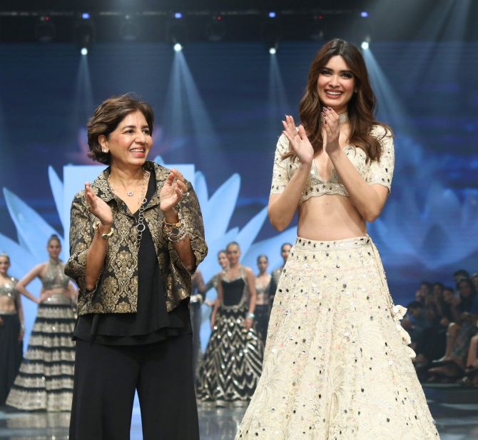 Diana Penty walks for Gopi Vaid at the Bombay Times Fashion Week 2024