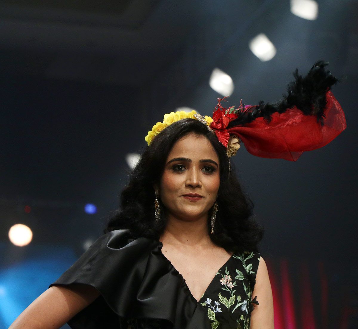 Mannara Chopra walks for designer Vishal Kapoor at the Bombay Times Fashion Week 2024