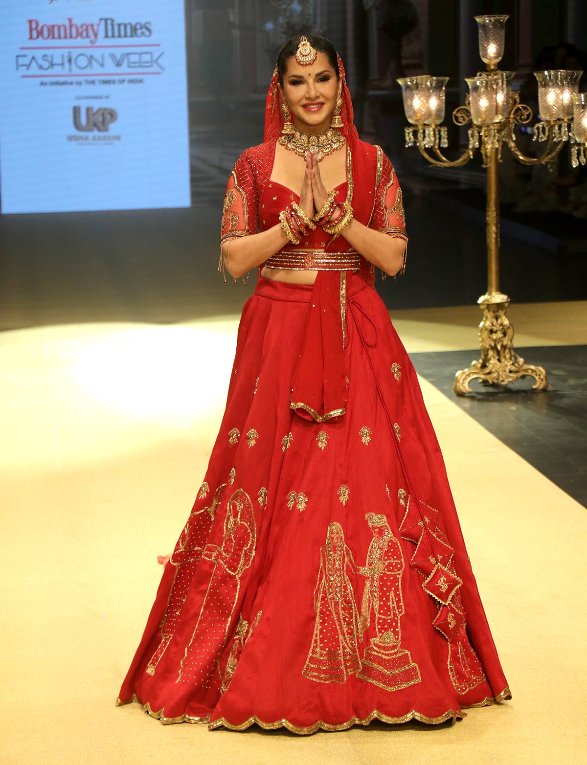 Sunny Leone walks for Sonali Jain at Bombay Times Fashion Week 2024