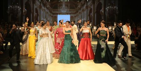 Sunny Leone walks for Sonali Jain at Bombay Times Fashion Week 2024