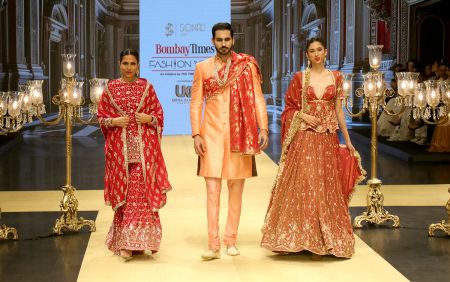 Sunny Leone walks for Sonali Jain at Bombay Times Fashion Week 2024