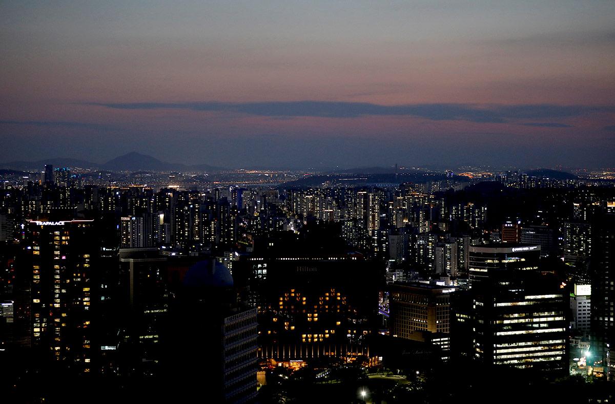 The night skyline of Seoul