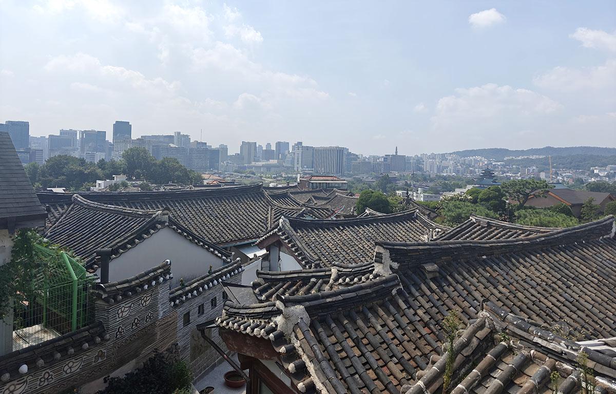 View of Seoul from UNESCO-certified Bukchon village