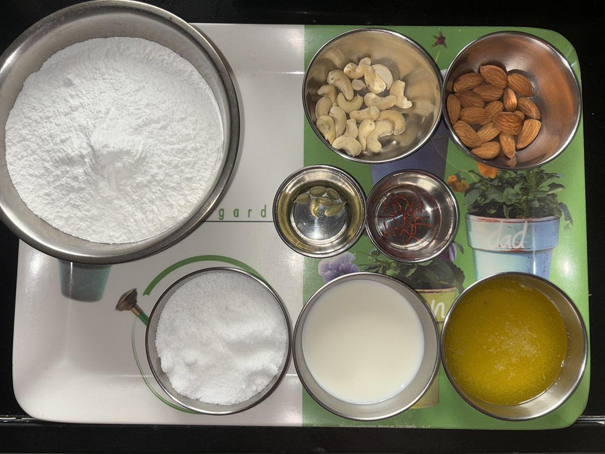 Ingredients for Rice Laddoos