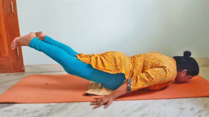 Salabhasana (locust pose)