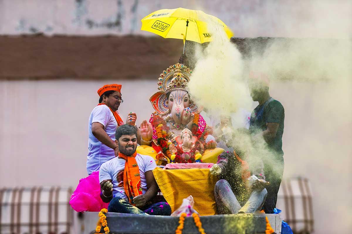 Lord Ganesha's immersion at Maharashtra Mandal, Chandigarh