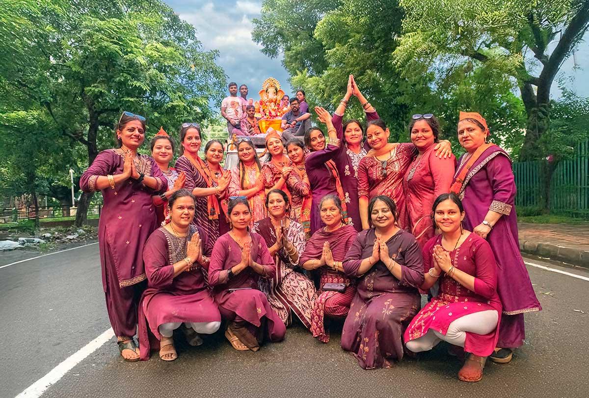 Lord Ganesha's immersion at Maharashtra Mandal, Chandigarh