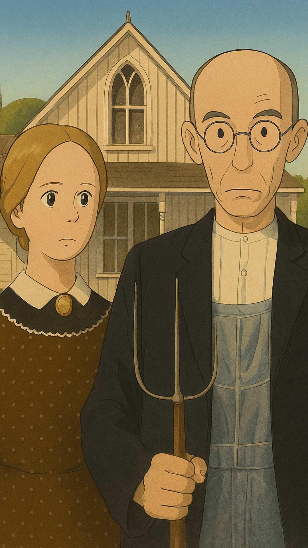 American Gothic Ghibli