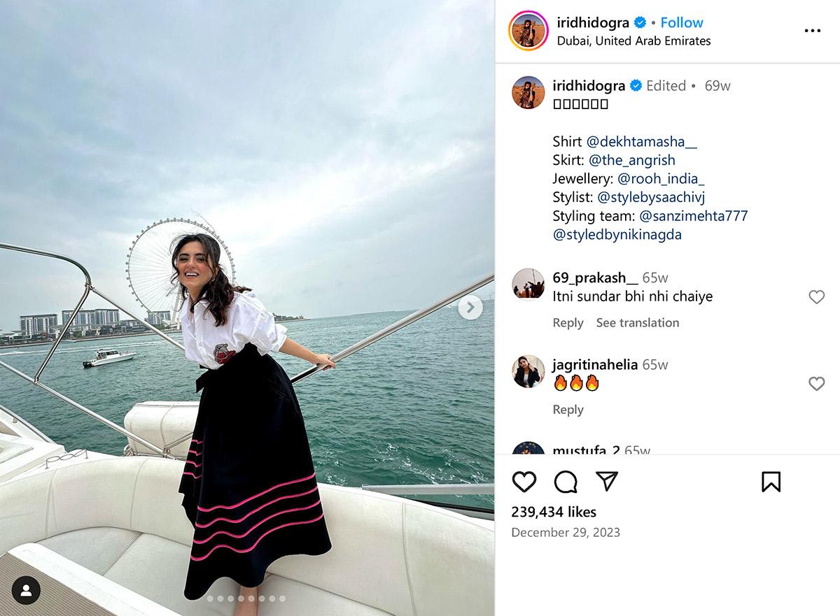 Ridhi Dogra in Dubai