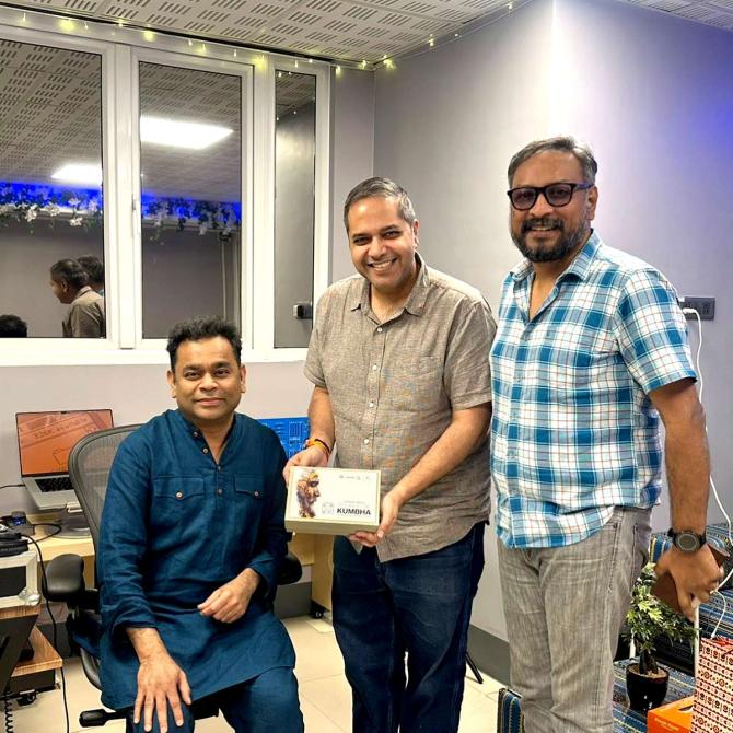 AR Rahman with Siddhant Bhatia and PA Deepak