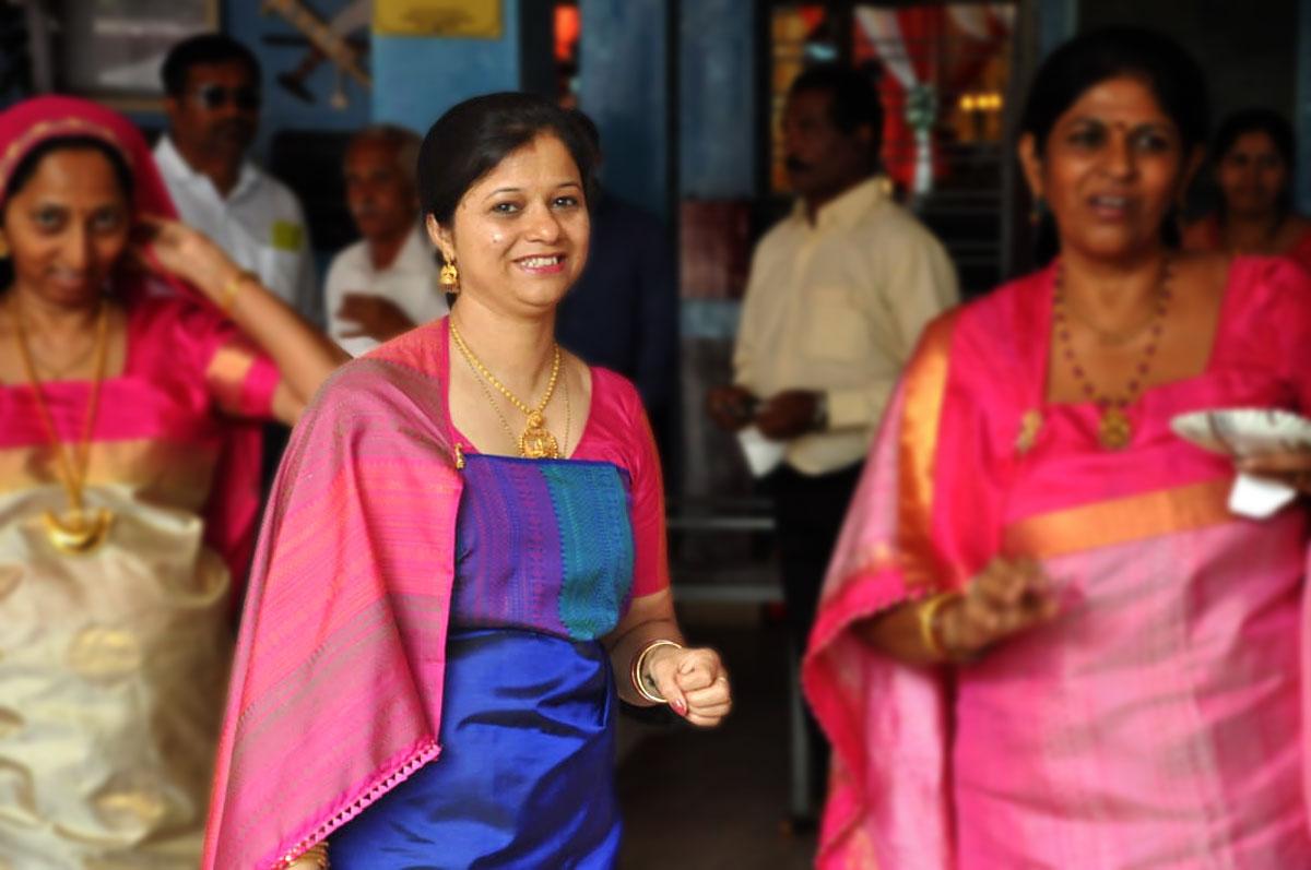 Anjali Ponnanna at a family function