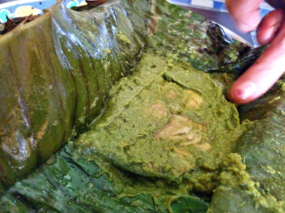 Baked fish in green masala