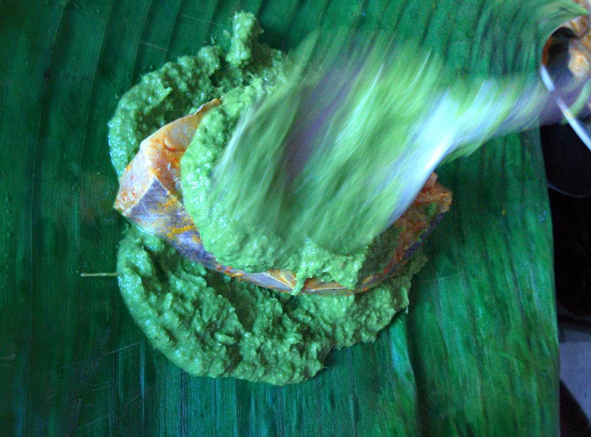 Baked Fish in Green Masala