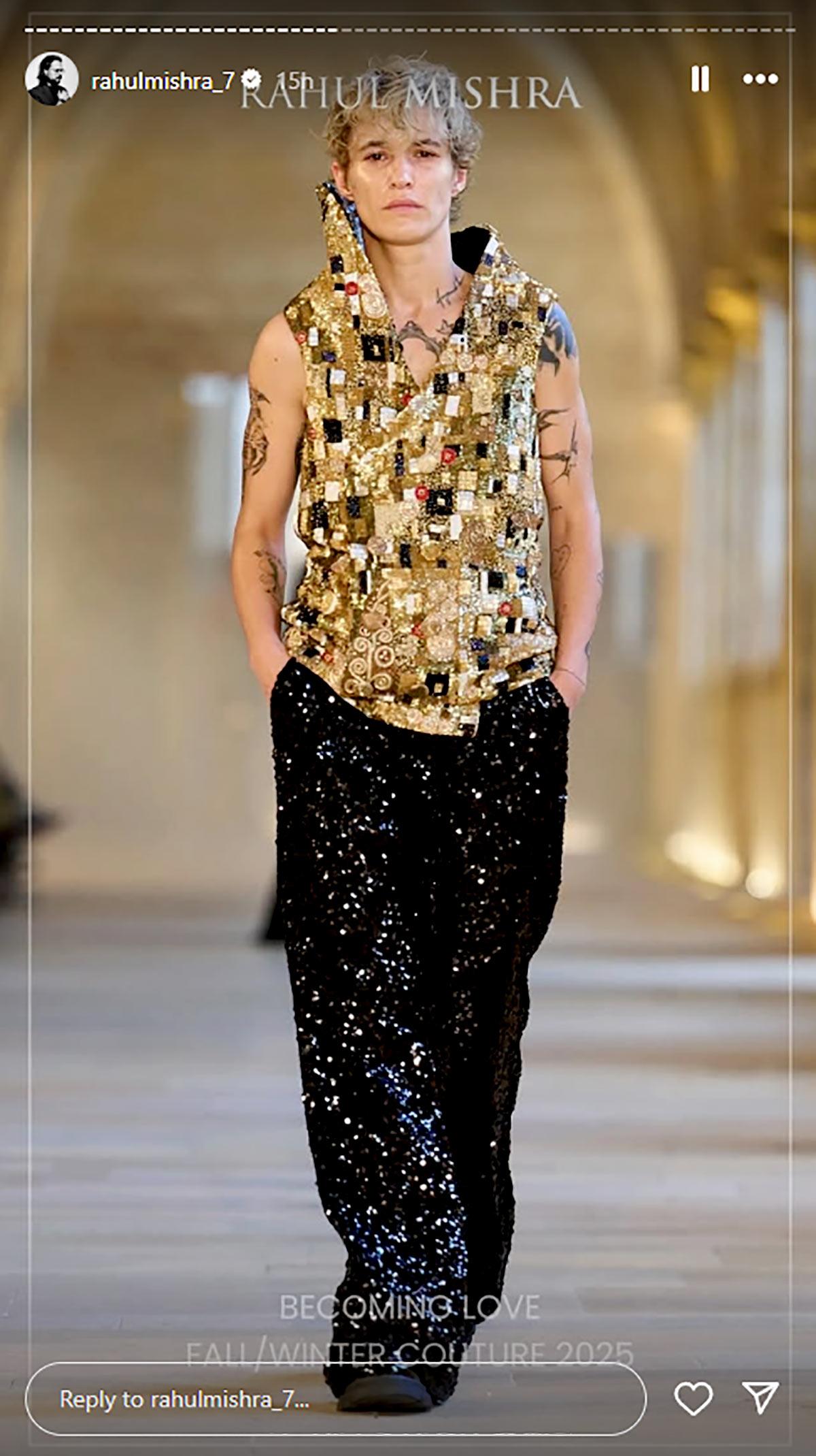 Rahul Mishra Fashion Model