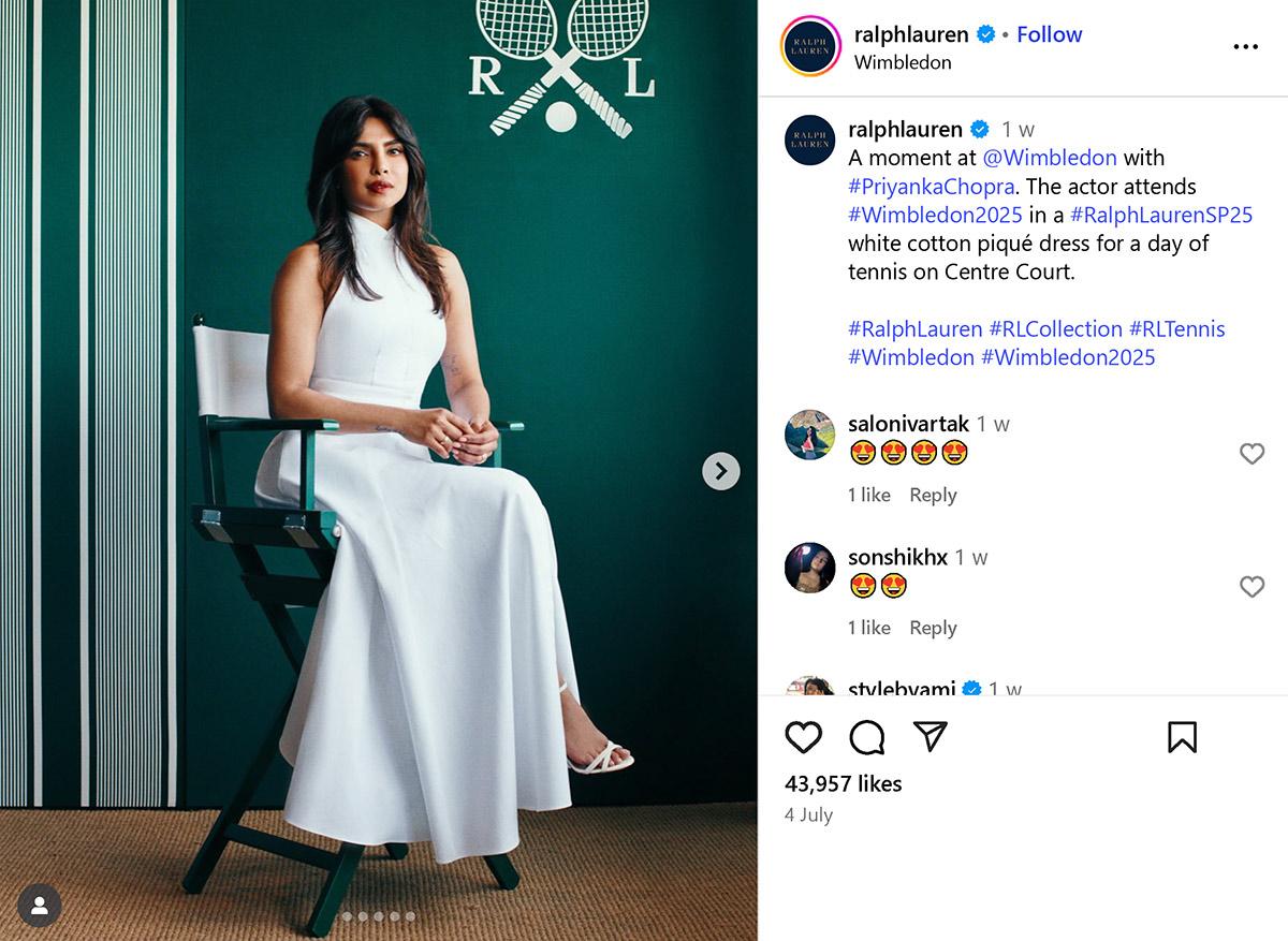 Priyanka Chopra at Wimbledon 2025