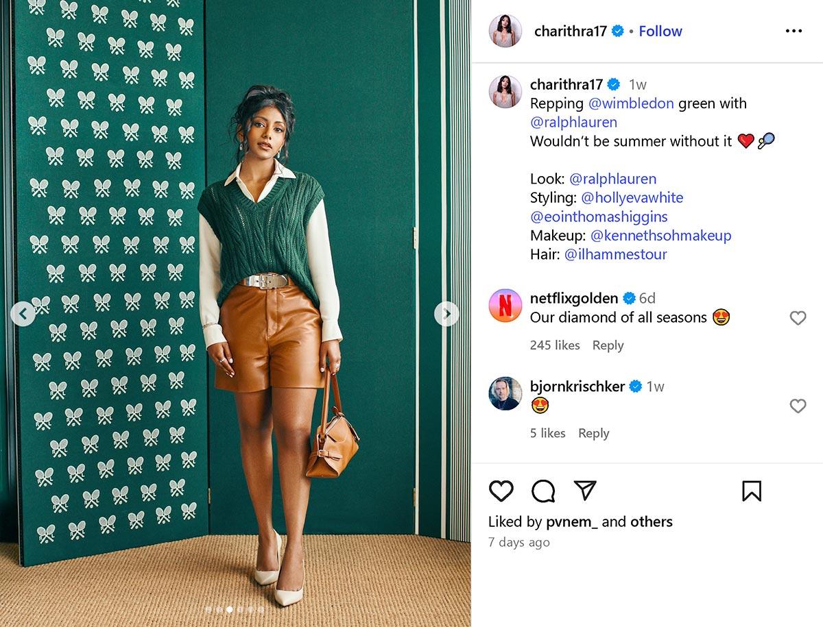 Charithra Chandran at Wimbledon 2025