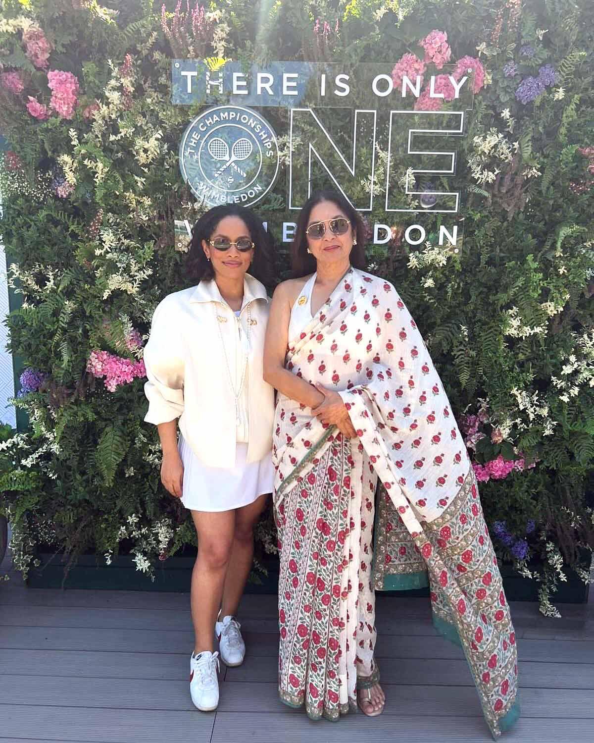 Masaba and Neena Gupta at Wimbledon 2025