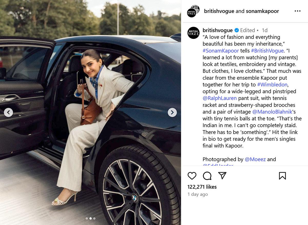 Sonam Kapoor at Wimbledon 2025