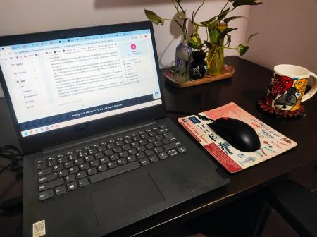 Swarupa Dutt's workspace in Thane, Mumbai