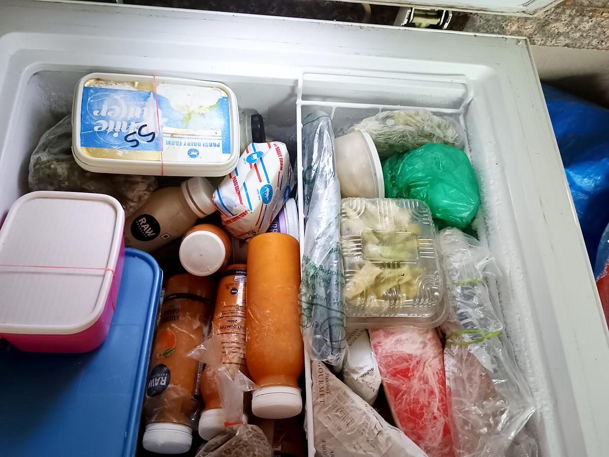 Packed freezer