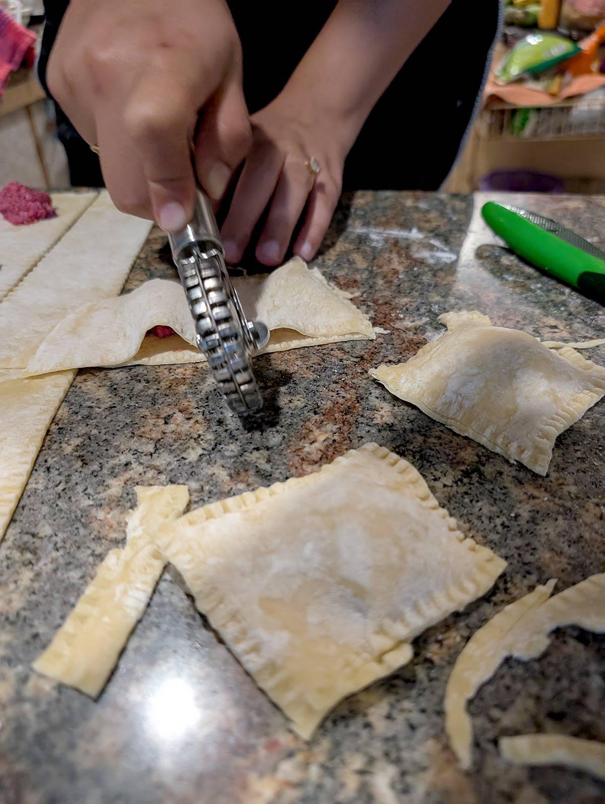 Beet, Cabbage, Potato Ravioli