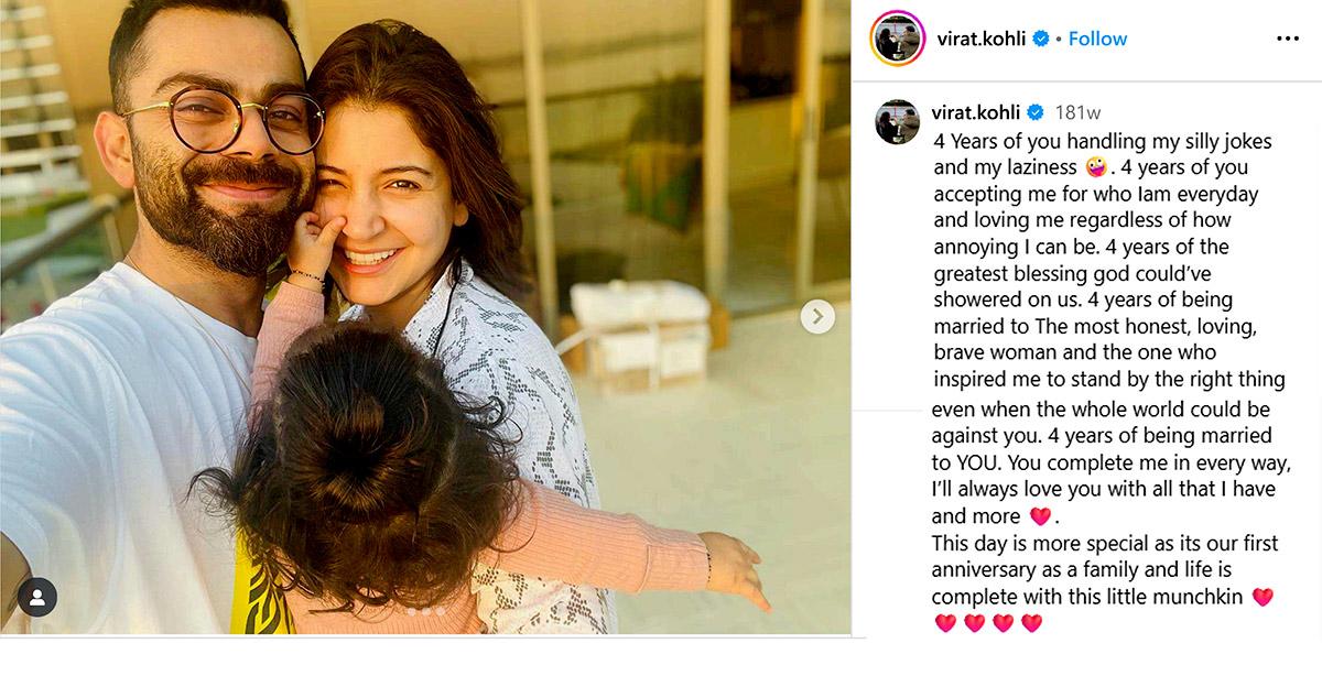 Anushka Sharma and Virat Kohli