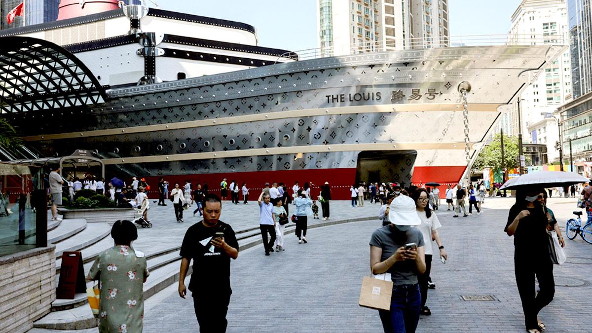 The Louis Vuitton store in Shanghai
